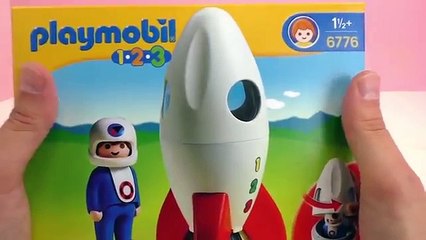 Playmobil 摩比游戏123 系列 登月 火箭 冲向 宇宙 6776 玩具组 套装 组装 展示