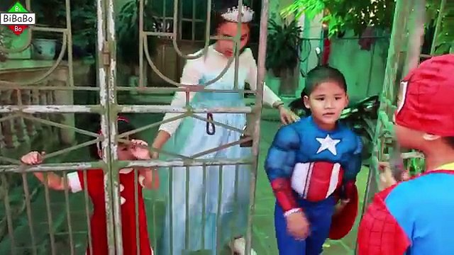 Baby Police 1.2.3... Fly Harley Quinn police car chase w Crying baby Frozen Elsa Spiderman Joker