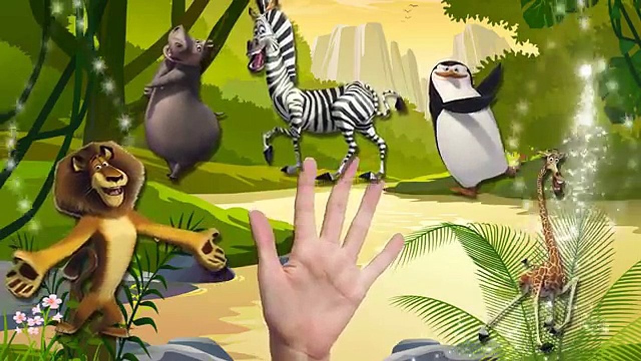Finger family madagascar song for kids in English | Madagascar family finger Alex and Marty, Melman