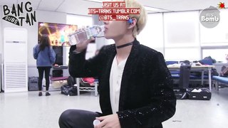 [ENG] 161226 BOMB: V's new game (Feat. a water bottle)