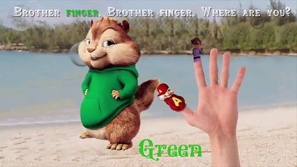 Alvin and the Chipmunks Finger Family Nursery Rhymes Songs | Alvin Learning Colors for Children