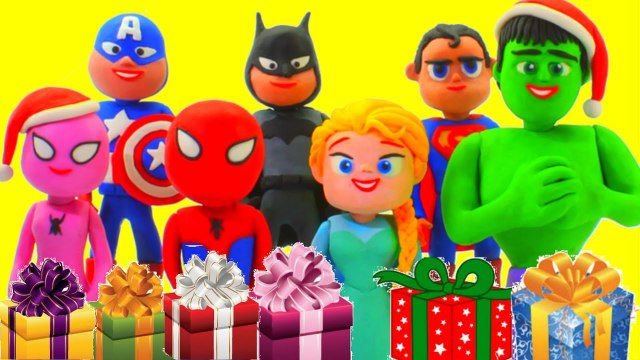 Superhero Christmas Pranks Frozen Elsa Hulk Spiderman Play Doh Stop Motion Full Episodes