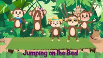 Five Little Monkeys | Five Little Monkeys Jumping On The Bed Song | Nursery Rhyme With Lyrics