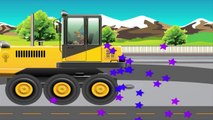 How to build a Fuel Station with Excavator, Crane, loader and Dump Truck - Cartoons for childr