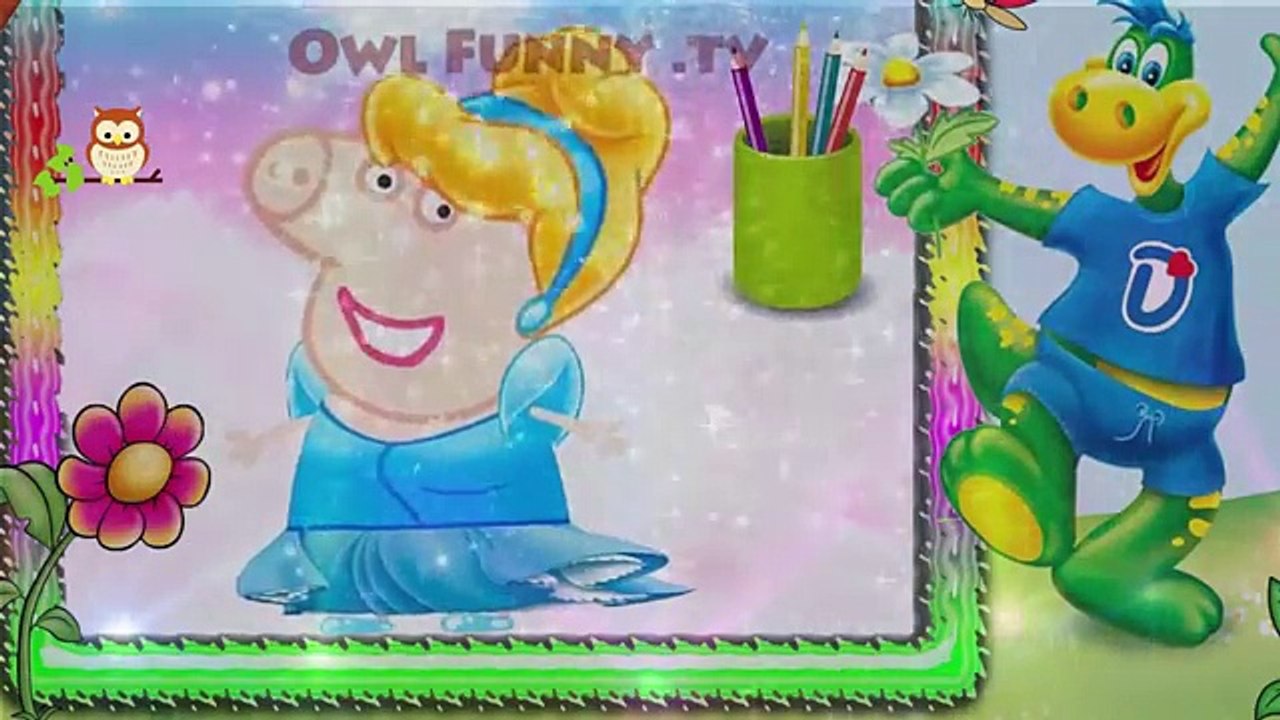 Peppa Pig Disney Princesses in Portuguese / Painting Princesas da Disneys em português Peppa Pig