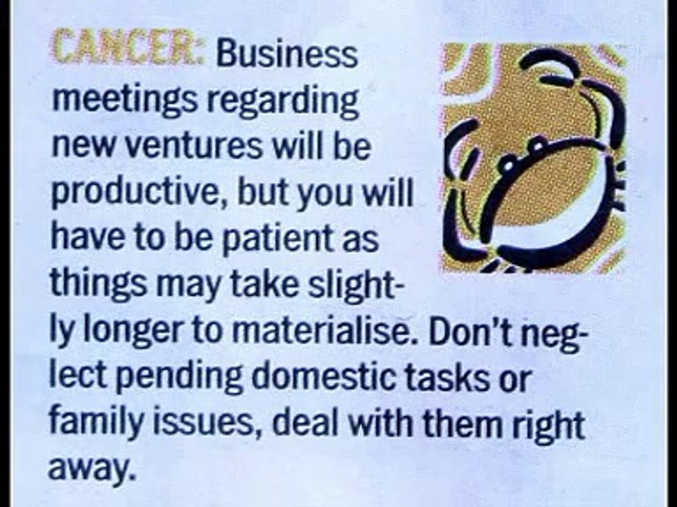 Today's Horoscope of Cancer