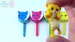 Play Doh Clay Talking Angela Lollipop Surprise Toys Learn Colors Talking Tom and Friends Collection