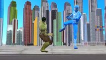 Blue Spiderman Vs Hulk Cartoons Fighting And Singing Finger Family Children Nursery Rhymes