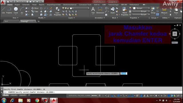 How to use Fillet, Chamfer, Blend Curves in AutoCAD Electrical 2016