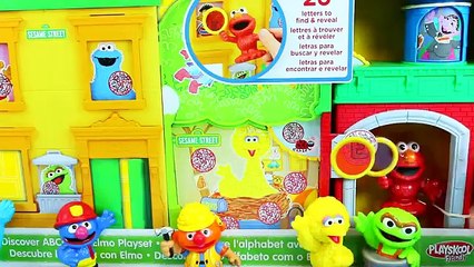 Скачать видео: Cookie Monster & Elmo Learn ABCs with Sesame Street Discover ABCs House Playset Learn 26 Letters