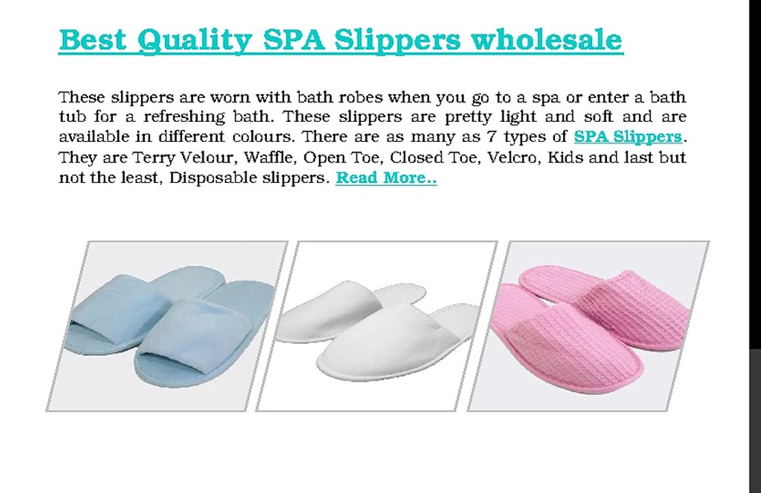 Best Quality SPA Slippers wholesale
