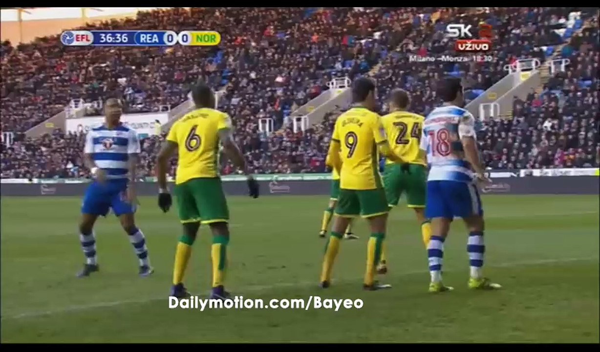 Yann Kermorgant Goal HD - Reading 1-0 Norwich - 26.12.2016