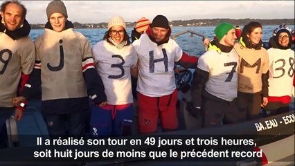 Voile: Coville accueilli en héros à Brest