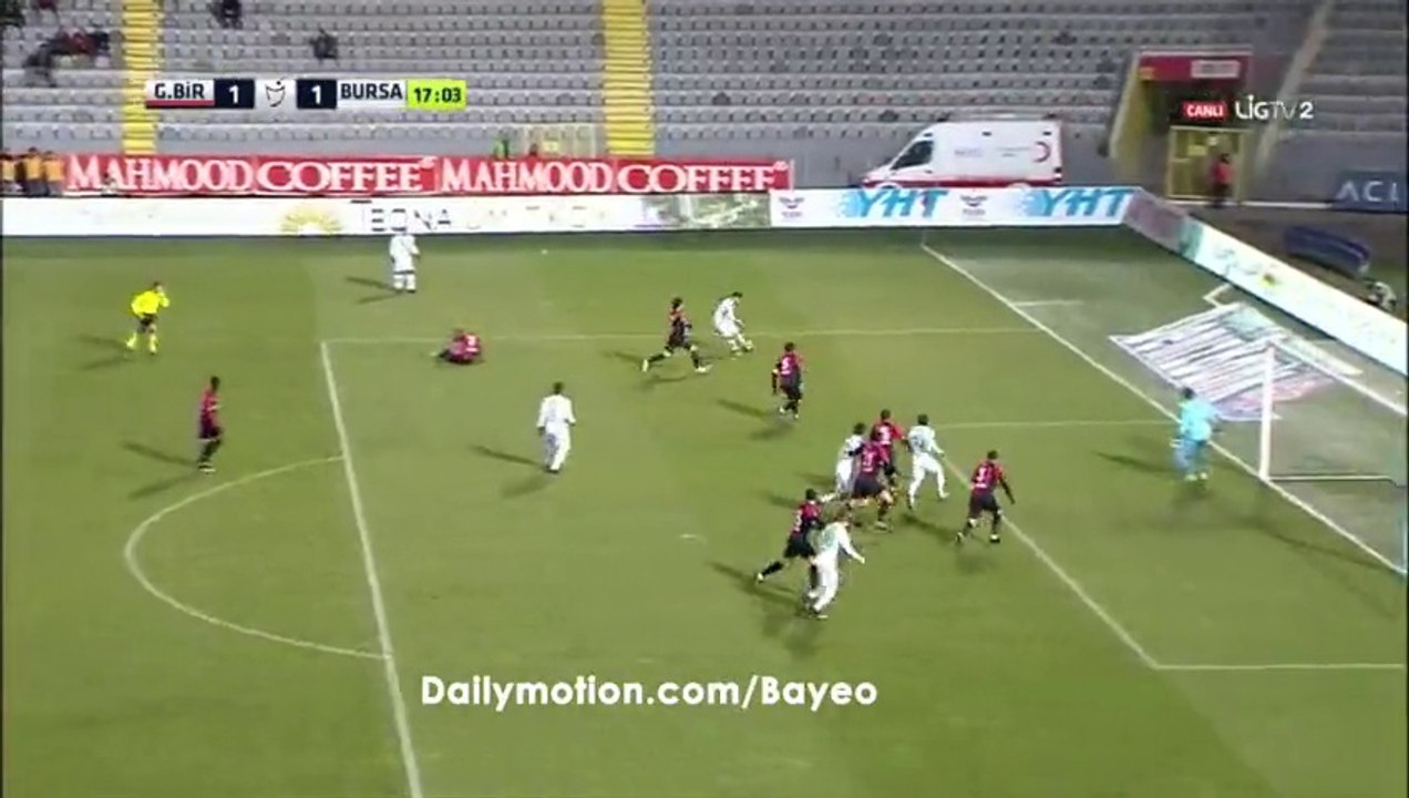 Kubilay Kanatsizkus Goal HD - Genclerbirligi 1-1 Bursaspor - 26.12.2016
