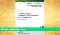 PDF  Listed Private Equity: Performance, Einflussfaktoren und Portfolioeffekte: Eine empirische