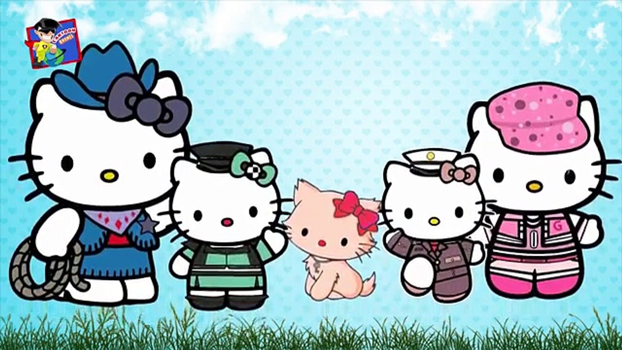 Finger Family Funny Hello Kitty Cartoon Rhyme for Children | Finger Family Nursery Rhymes