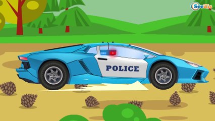 Car Cartoon - The Police Car and Car Service - Kids Cartoons about Cars & Trucks Episode 35