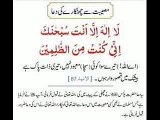 Ayat-e-Karima (Dua of Yunus A.S) La ilaha illa anta subhanaka inni kuntu minaz zalimin