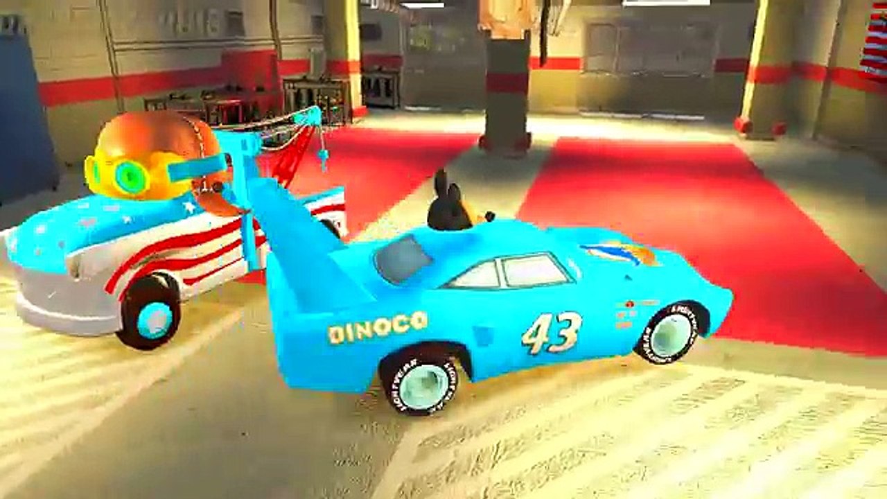 Children s Songs Disney PIXAR cars Dinoco King 43 and Mater Pilot Mickey Mouse & Goofy