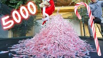 TRAMPOLINE VS 5000 CANDY CANES  CHRISTMAS SPECIAL