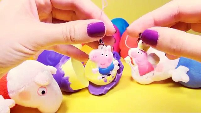 25 Play Doh Eggs Peppa Pig and George Surprise Eggs Easter Eggs Toys Playdough