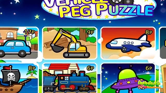 Мультик . Собираем виды транспорта - Машинки. Поезда.Космический транспорт.