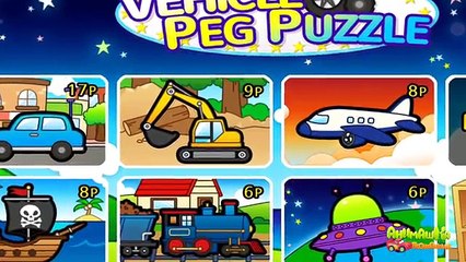 Мультик . Собираем виды транспорта - Машинки. Поезда.Космический транспорт.