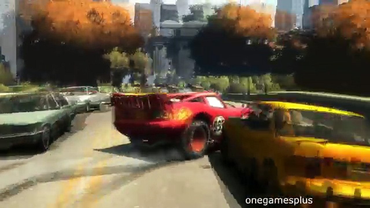 NEW Eight jumps Lightning McQueen Disney car crash test by onegamesplus