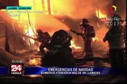 Lima y Callao: bomberos atendieron más de 300 emergencias en Navidad