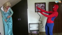 Frozen Elsa scares SNAKE? w/ Spiderman Hulk vs Joker Fun Superhero IRL