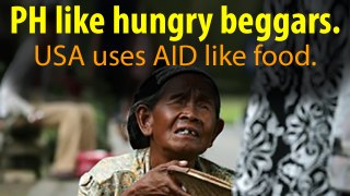 The US treats the PH like hungry beggars using aid as food