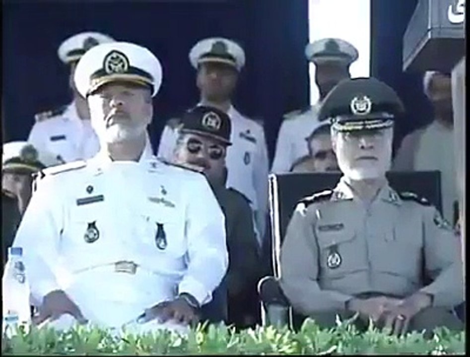 Iranian Military Personnel trying to break vase