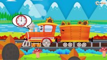 Dessin animé en français - Apprendre à compter avec un train - La voiture pour enfants