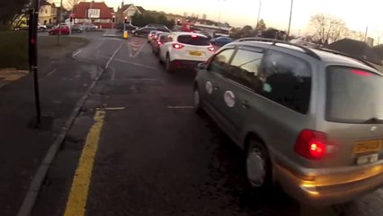 Jaguar doesnt like this cyclist