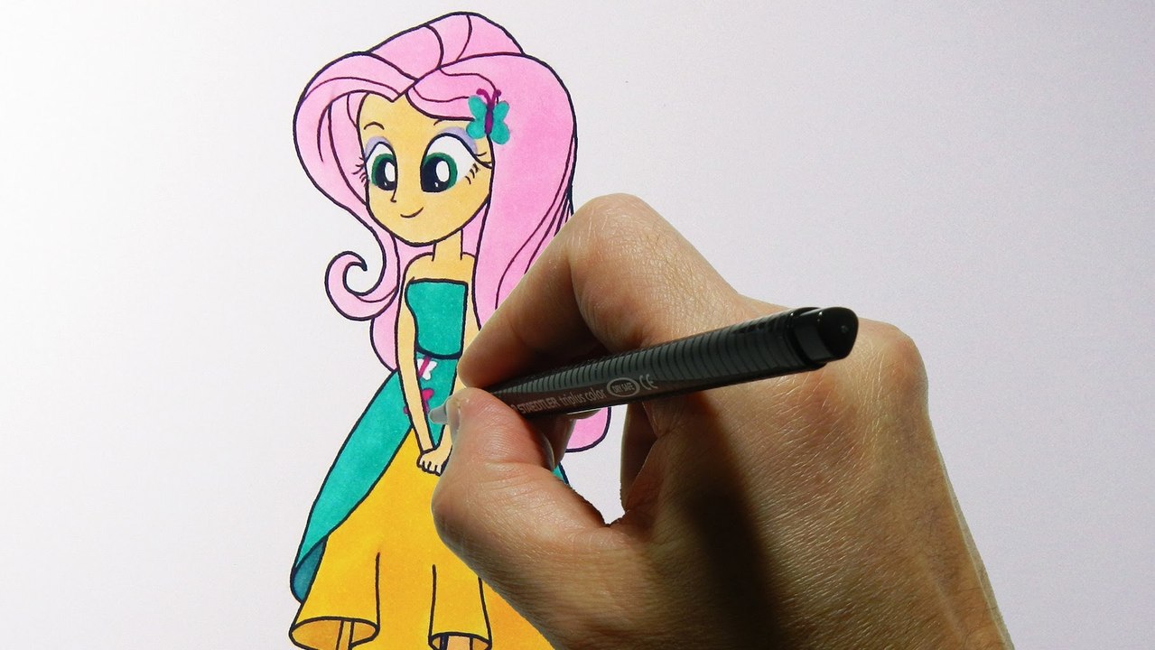 How to Draw a Human Fluttershy Step By Step For Kids