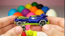 LEARN COLORS for Children & Baby Play Doh Surprise Eggs Cars McQueen Toy Story Spiderman Hulk Toys