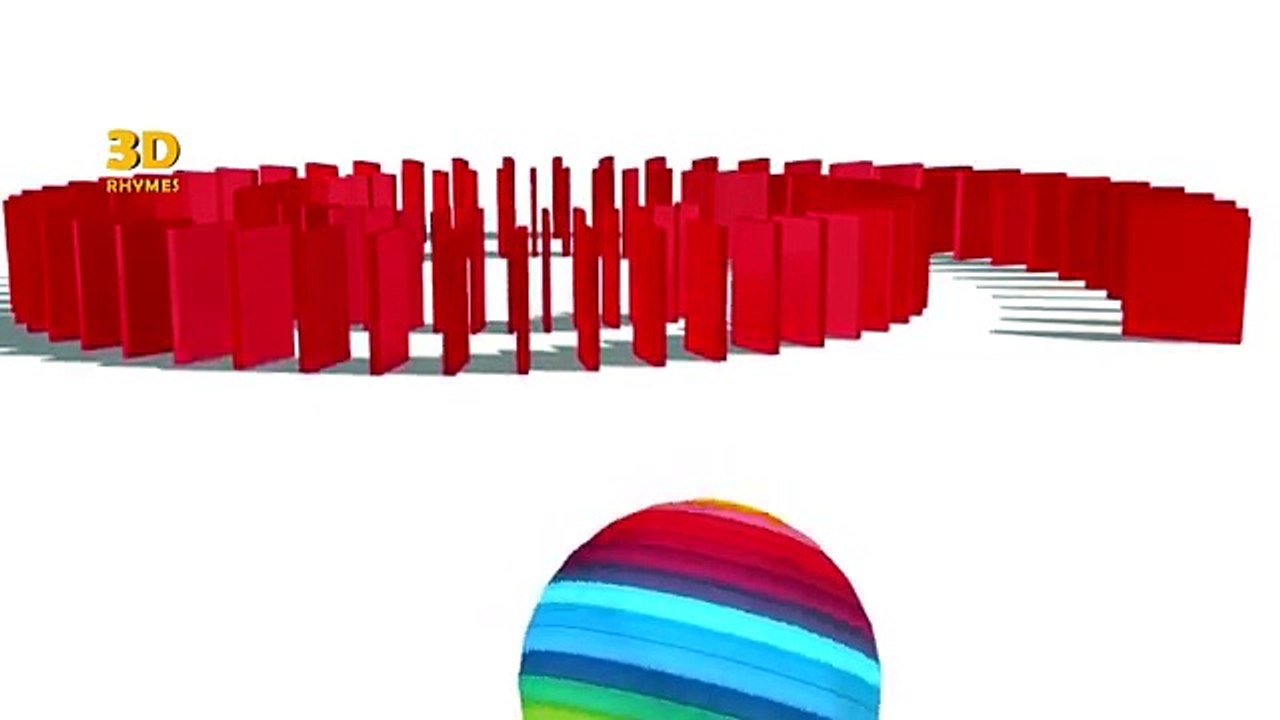 Teach Colours for Babies | Learn Colors With Domino 3D Cartoon Toy Colors Nursery Rhymes