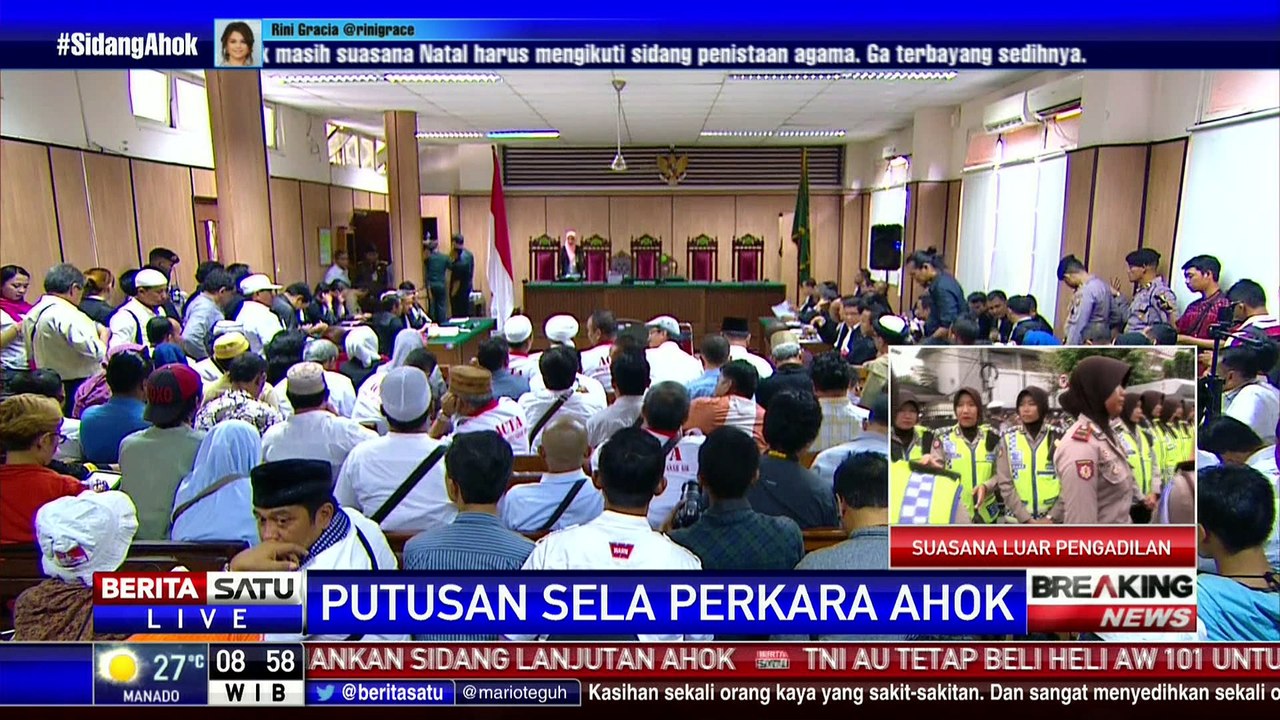 Hakim Bacakan Putusan Sela Perkara Ahok #1