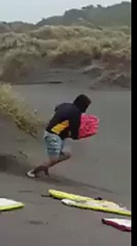 sand surfing meets face planting