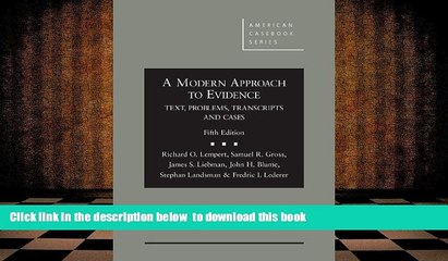 FREE [PDF]  A Modern Approach to Evidence: Text, Problems, Transcripts and Cases, 5th (American