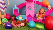 Frozen Elsa and Kids Barbie Playground Surprise Eggs Puppy Park Disney Princess Anna DisneyCarToys