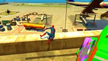 Spider man Lightning McQueen & Wingo Disney cars ramp airport Nursery Rhymes