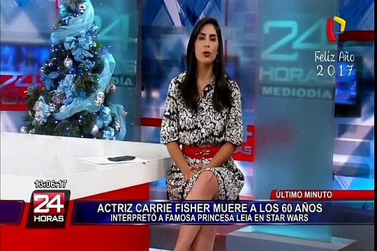 Actriz de Star Wars, Carrie Fisher, falleció a los 60 años