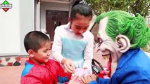 Baby Joker stolen Toys Cars ✘Kids Spiderman ♡ Frozen Elsa Fun Harley Quinn arrested by police