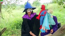 Family Spiderman & Frozen Elsa vs Joker & Witch Maleficent Elsa Baby Funny Video