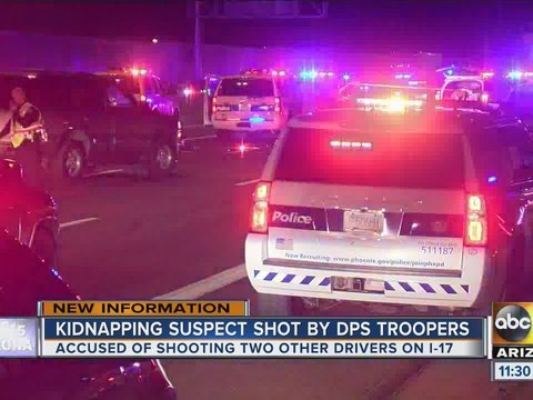 UPDATE: Kidnapping suspect shot by DPS troopers along I-17