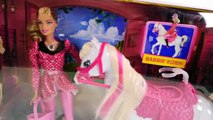 Barbies Remote Control Train & Ride Horse --- Barbie Doll Training Pony Toy Unboxing