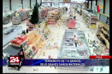 Sismo de 7.6 grados remece el suroeste de Chile
