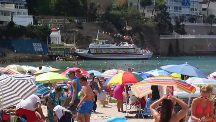 Benidorm Beach Packed Out Summer