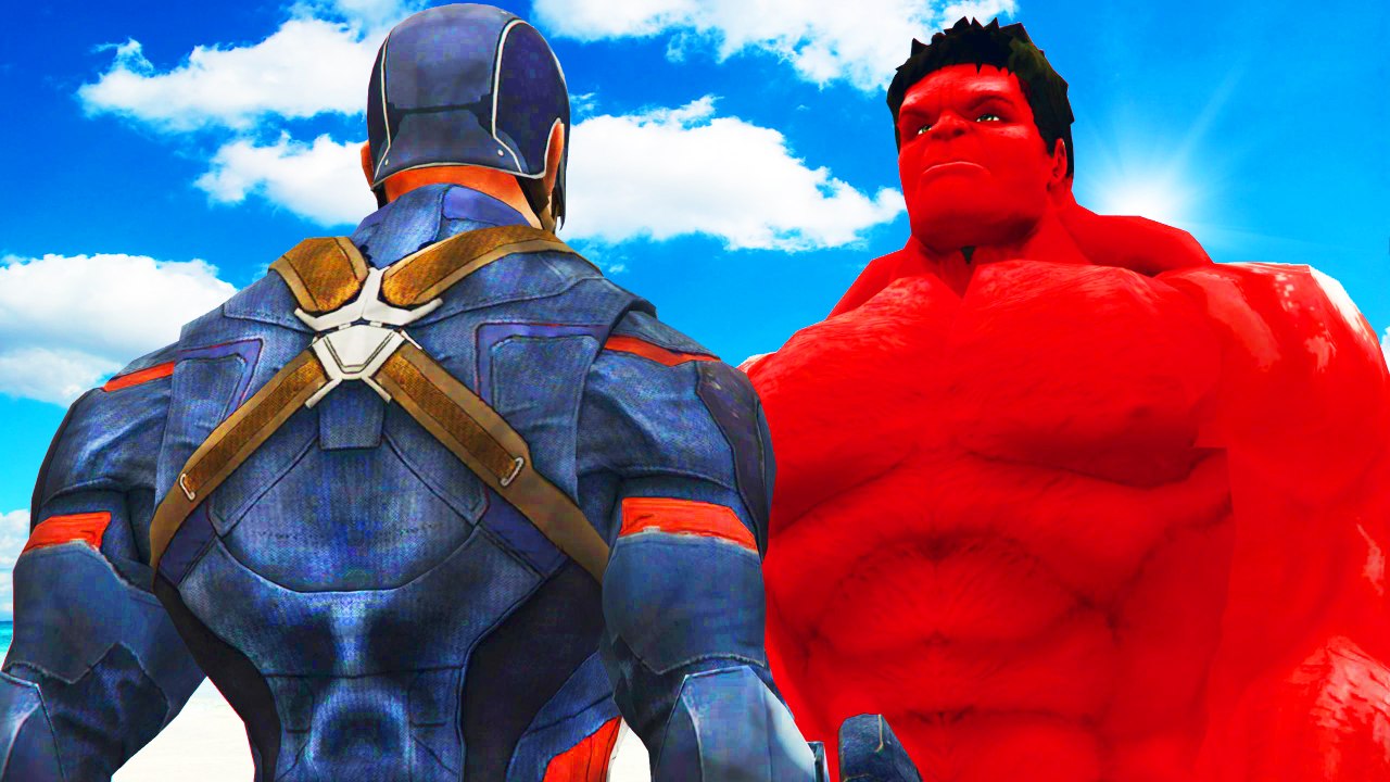 THE RED HULK VS CAPTAIN AMERICA - EPIC BATTLE